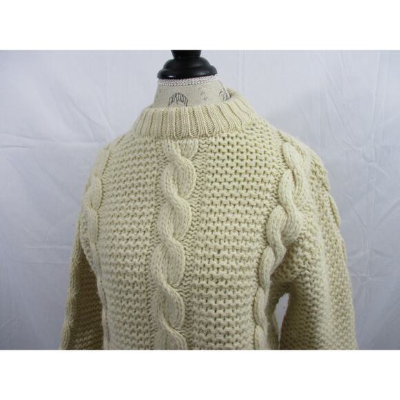 Vintage Regent Row Ivory Cable Knit Sweater Medium to Large - Picture 4 of 16
